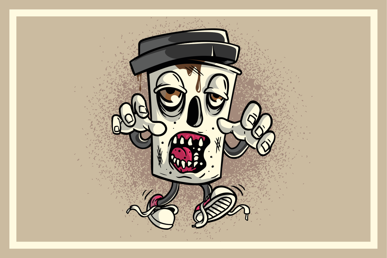 Set de table original Personnage de graffiti zombie café - TenStickers