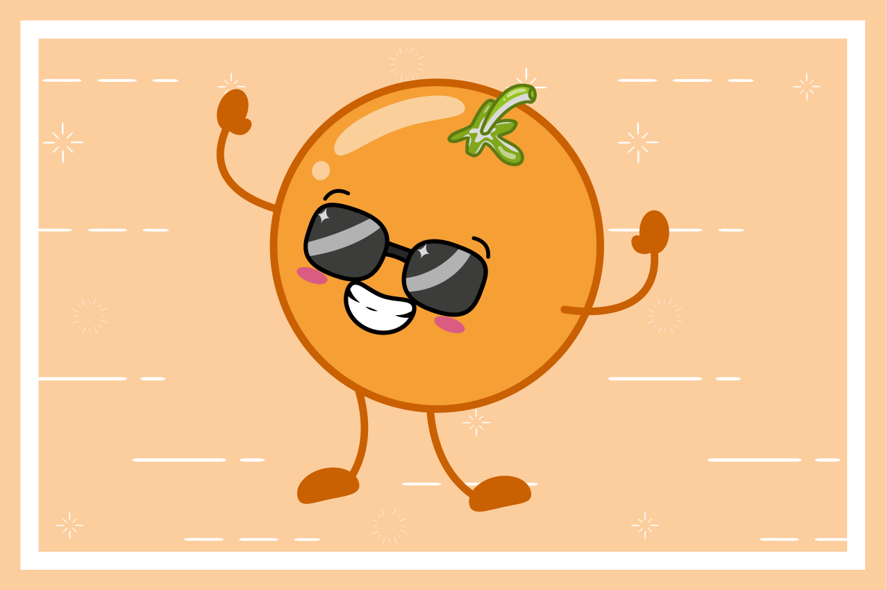 Set de table enfant personnage orange heureux - TenStickers