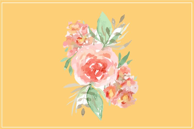 Set de table original motif floral - TenStickers
