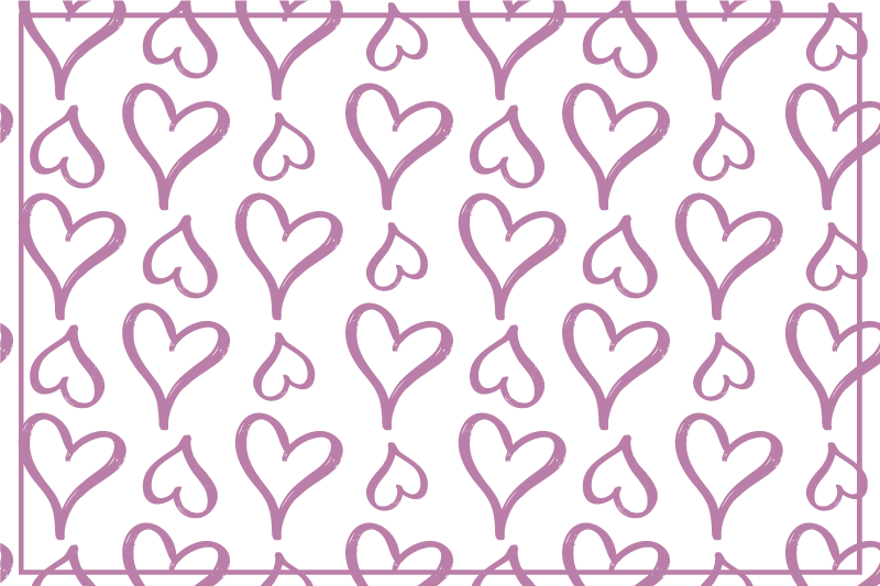 Set de table original motif cœurs charmants - TenStickers