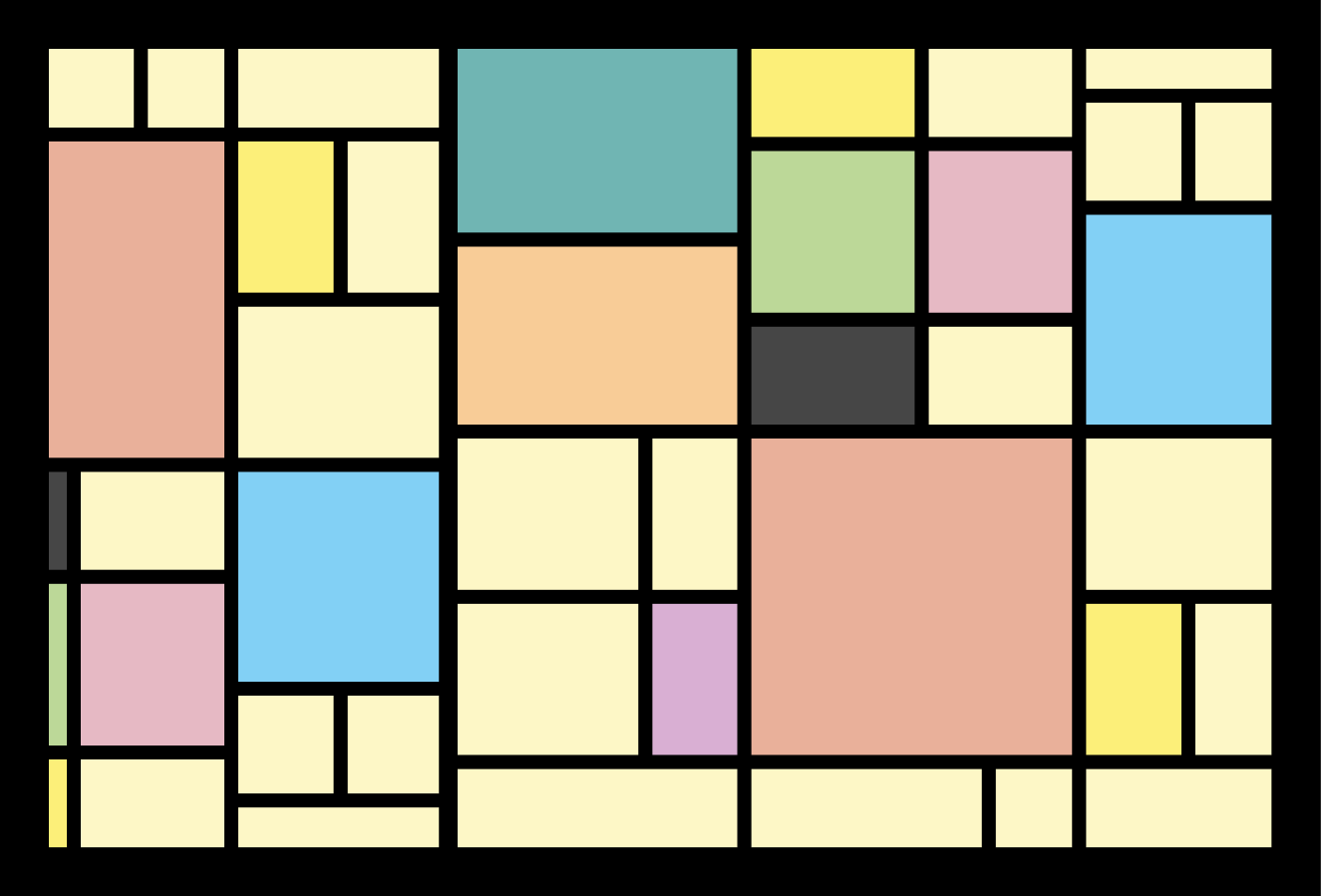 Set de table moderne motif géométrique abstrait - TenStickers