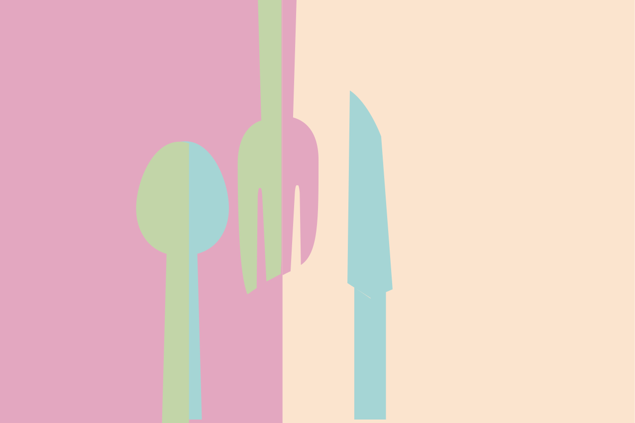 Set de table original éléments de couverts stylisés - TenStickers