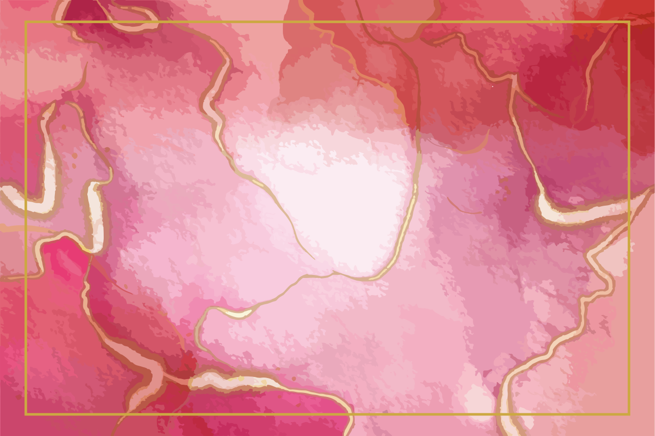 Set de table original Effet marbre rose et or - TenStickers