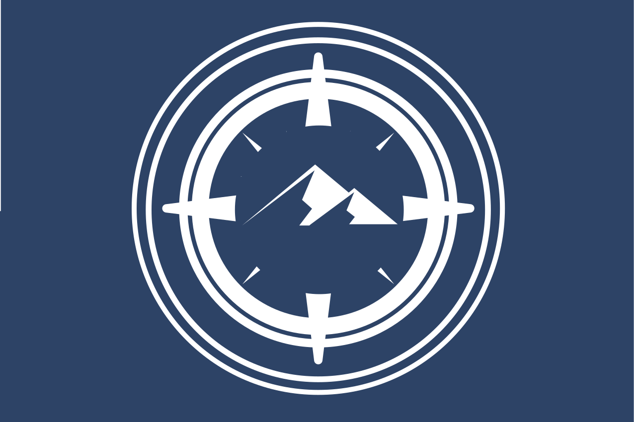 Set de table moderne graphique boussole montagne - TenStickers