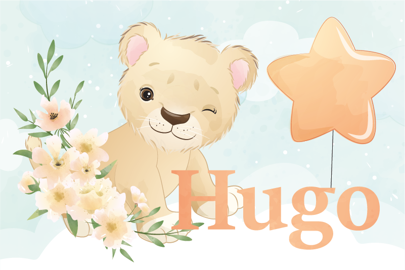 Set de table enfant lion joyeux - TenStickers