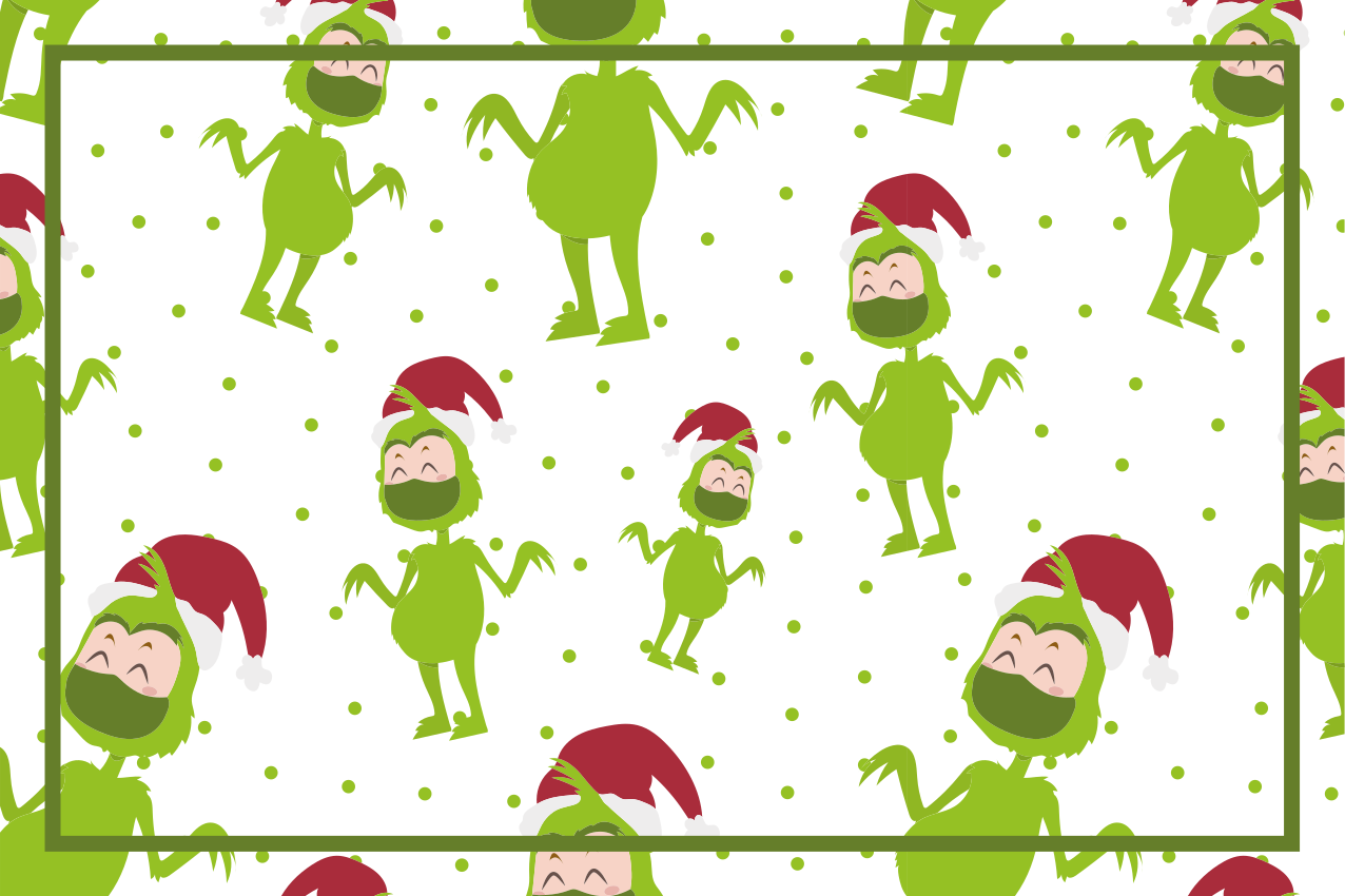 Set de table noël personnages joyeux du grinch - TenStickers
