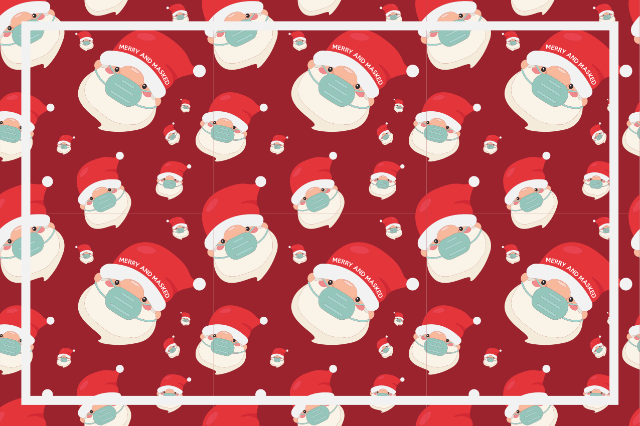 Set de table noël motif père noël - TenStickers