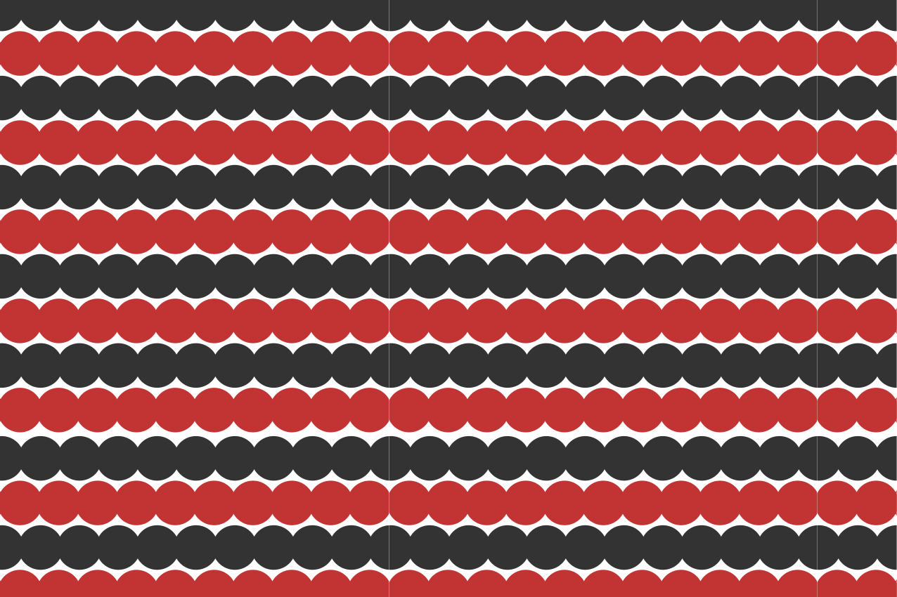 Set de table moderne motif circulaire superposé - TenStickers