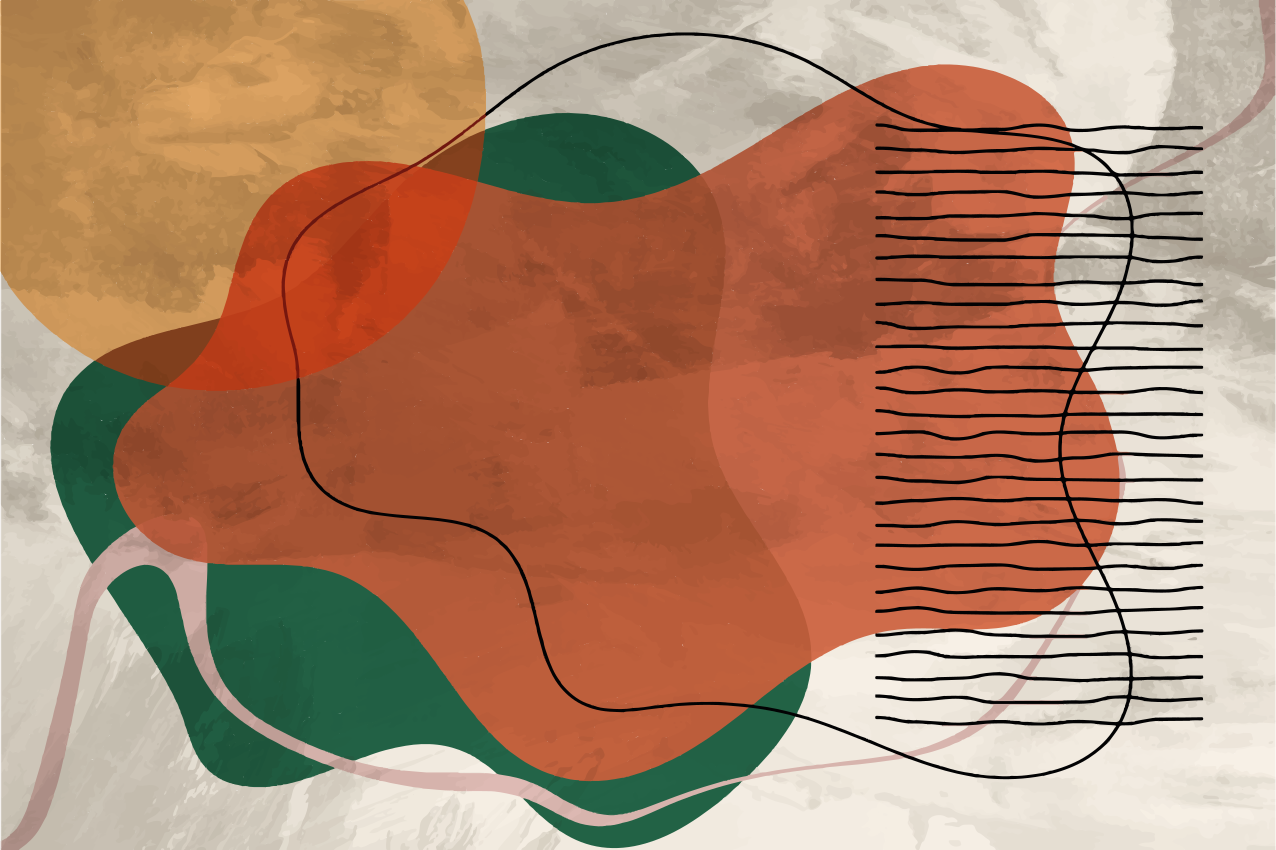 Set de table moderne formes abstraites vibrantes - TenStickers