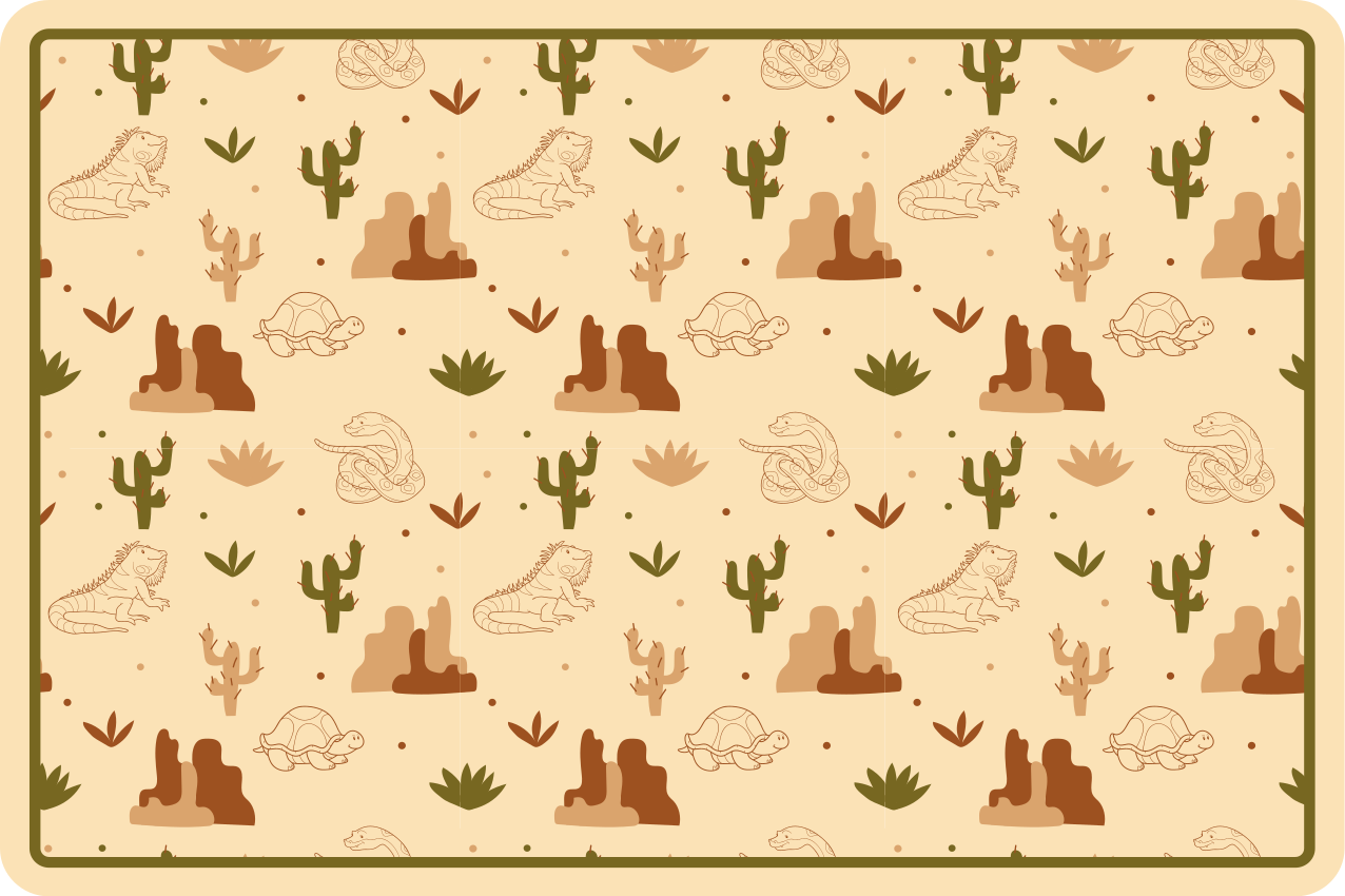 Set de table enfant animaux du désert - TenStickers