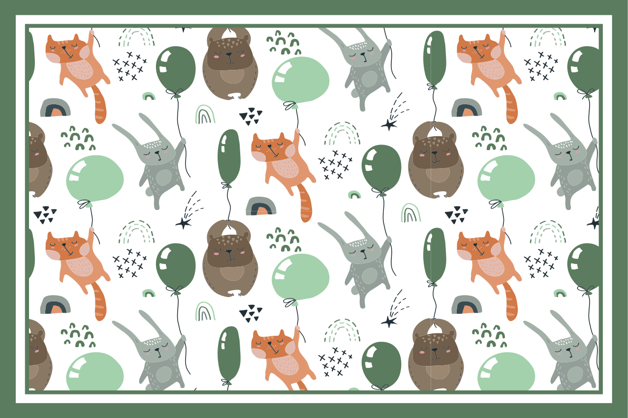 Set de table enfant motifs d'animaux ludiques - TenStickers