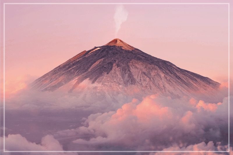 Set de table moderne paysage volcanique - TenStickers