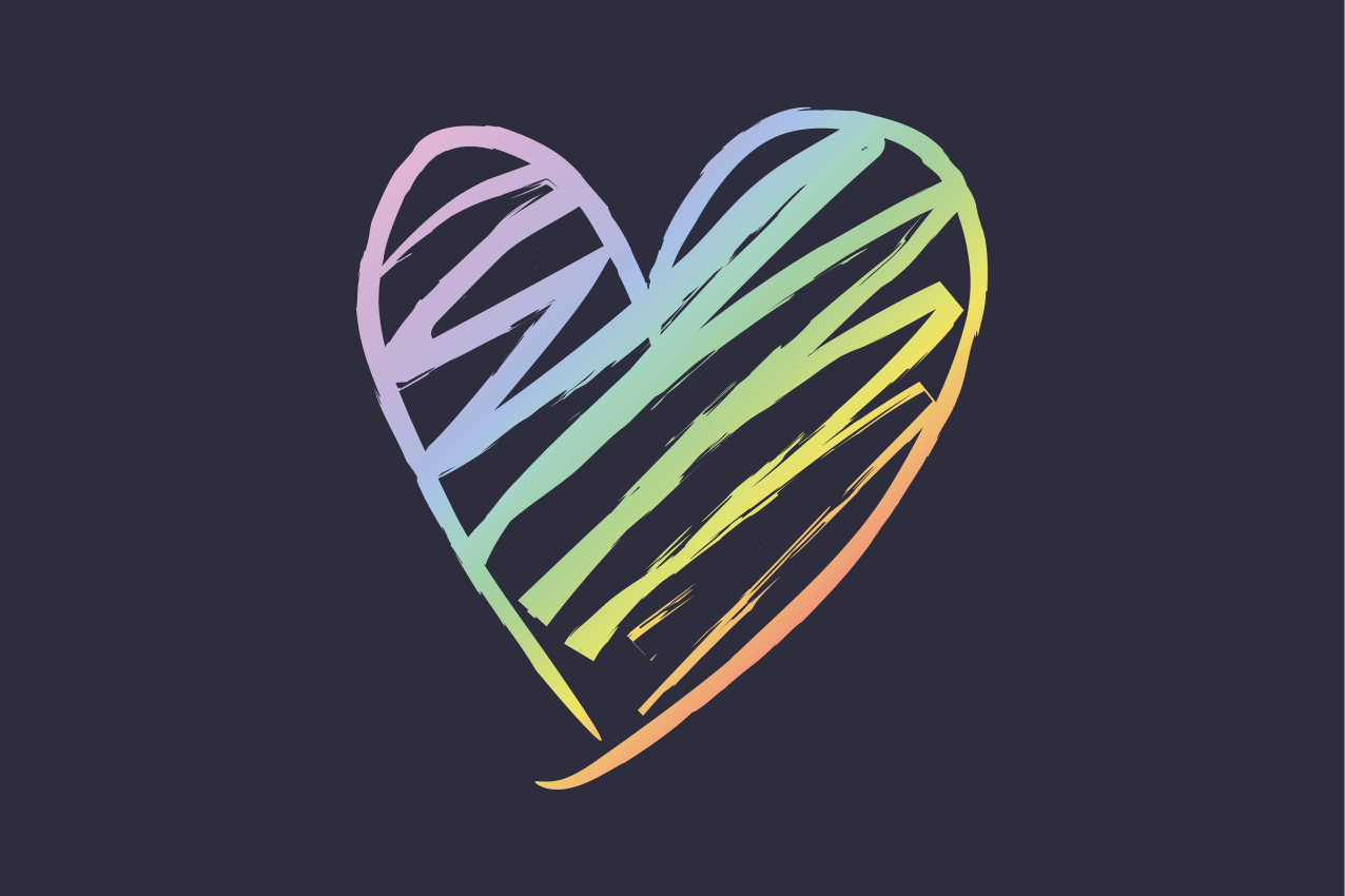 Set de table original en forme de cœur coloré - TenStickers