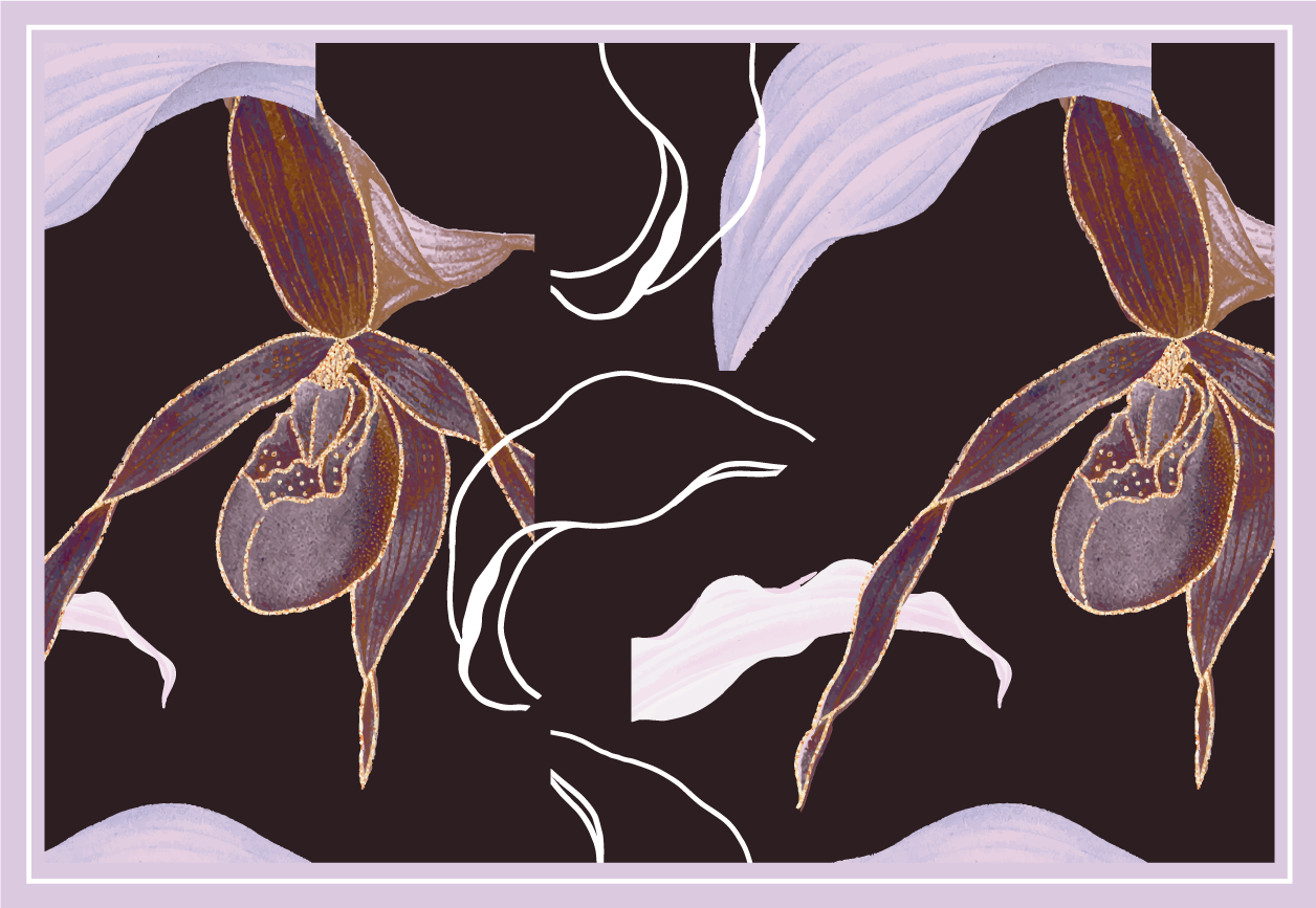 Set de table orchidée violette style africain - TenStickers