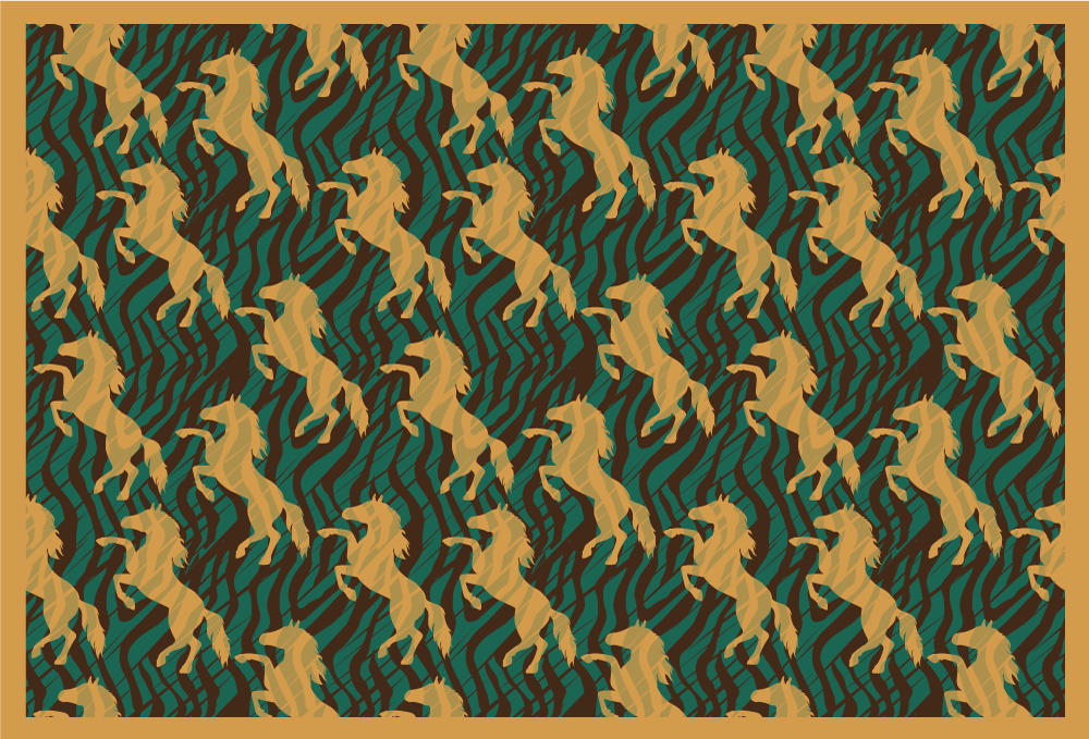 Set de table original motif licorne audacieuse - TenStickers