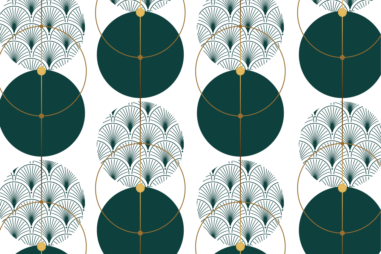 Set de table élégant concept géométrique élégant - TenStickers