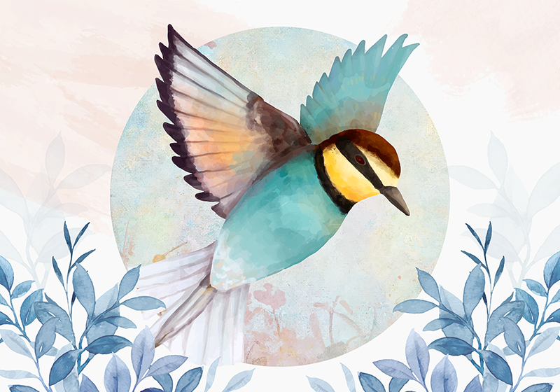 Set de table original art aviaire vibrant - TenStickers