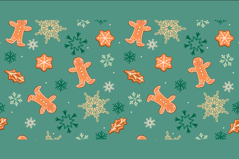 Set de table noël motifs de biscuits en pain d'épice - TenStickers