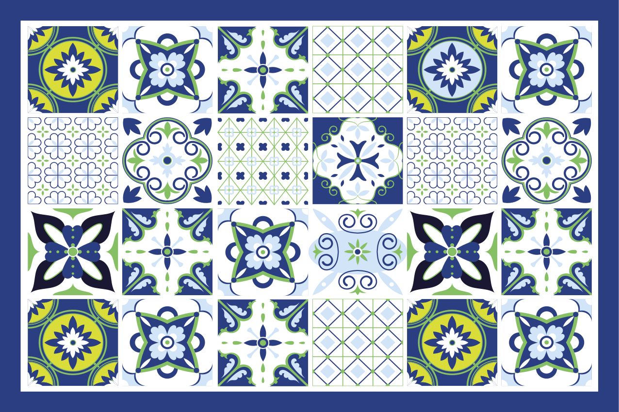 Set de table compositions géométriques vives - TenStickers