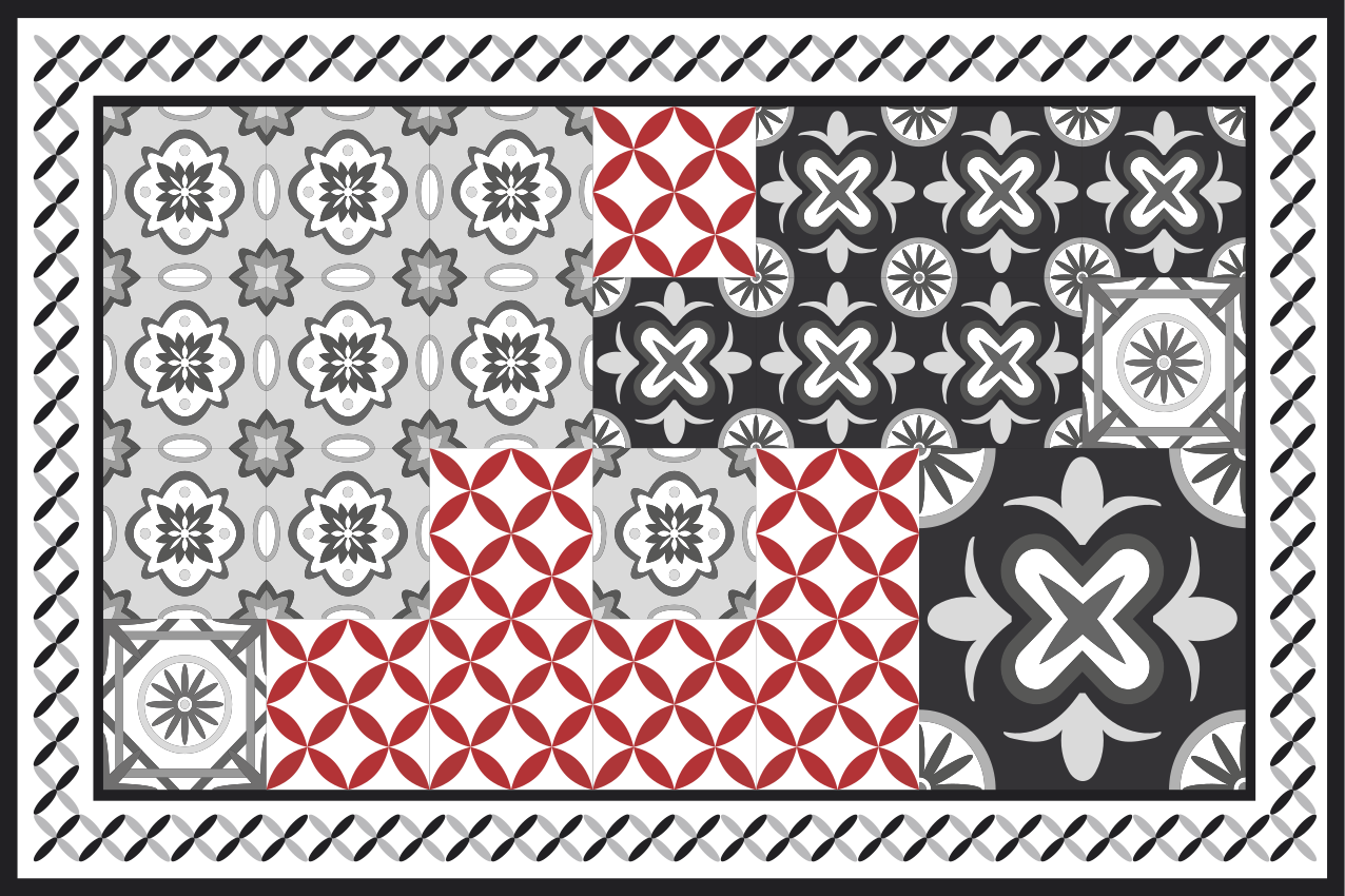 Set de table design elegant Collage "écarlate" - TenStickers