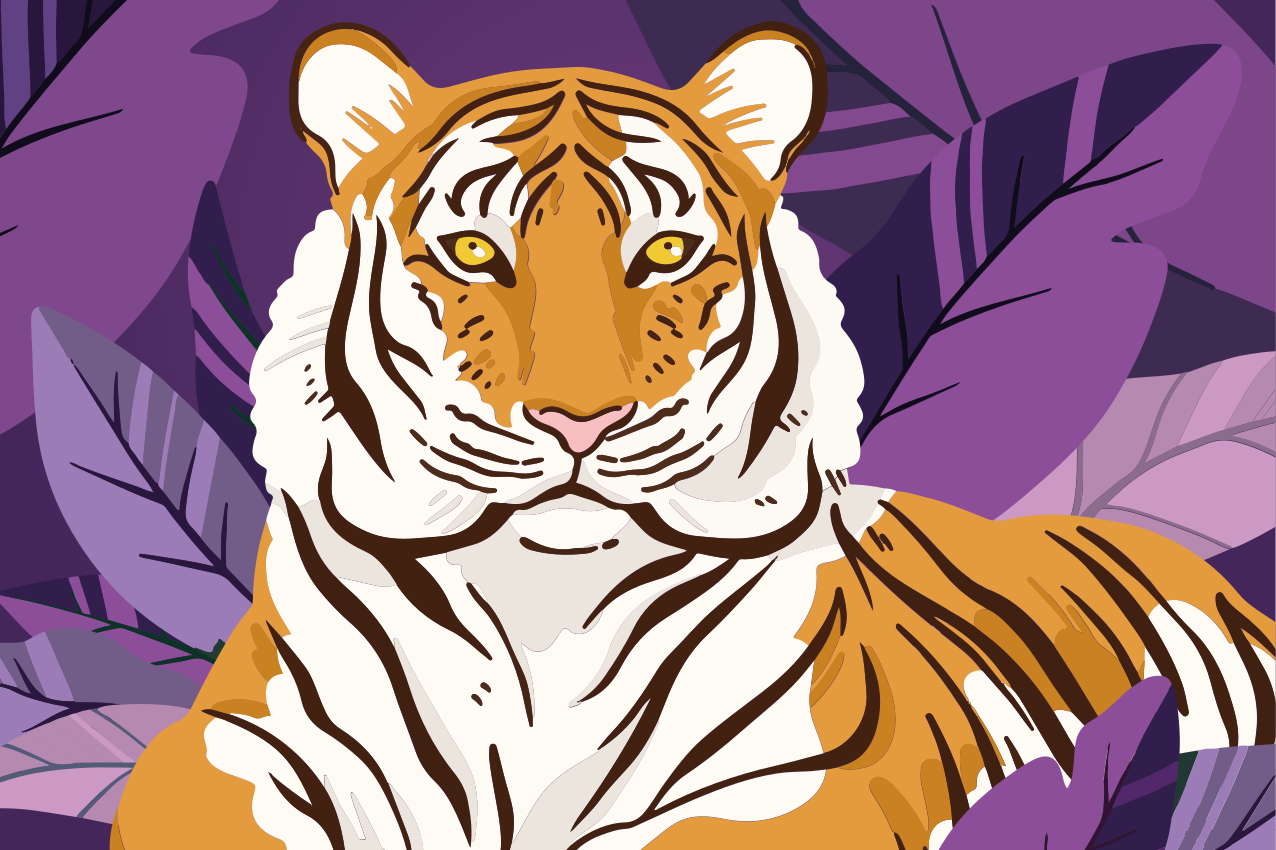 Set de table enfant portrait de tigre majestueux - TenStickers