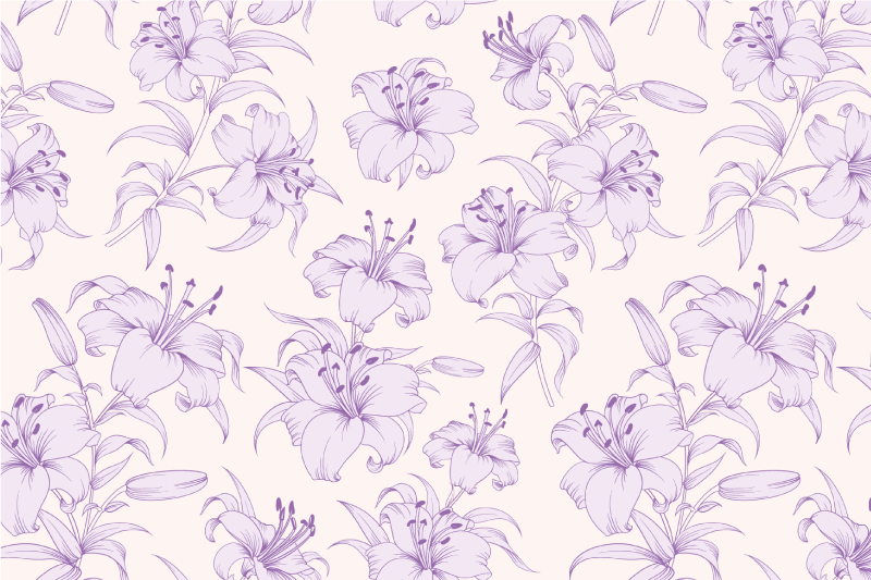 Set de table motif floral de lys - TenStickers