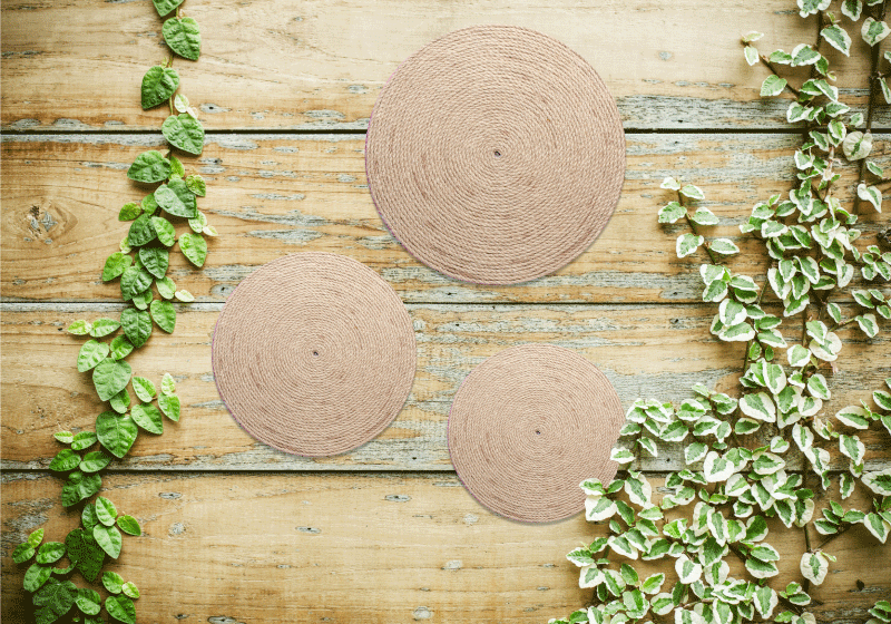 Set de table moderne et set de sous-verres naturels - TenStickers