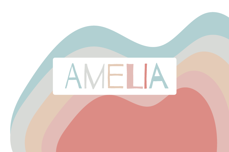 Set de table avec prénom personnalisation colorée - TenStickers