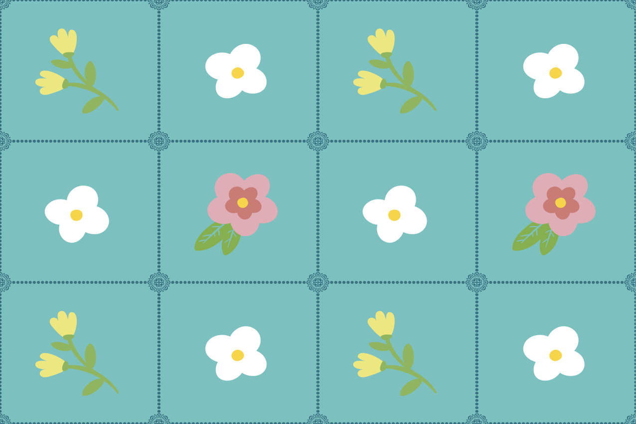 Sets de table décor floral "mamie chic" - TenStickers