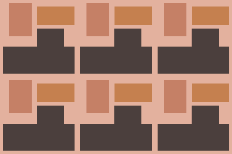 Set de table moderne arrangement géométrique abstrait - TenStickers