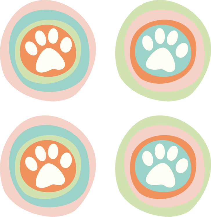 Set de table original bol de pattes de chien - TenStickers