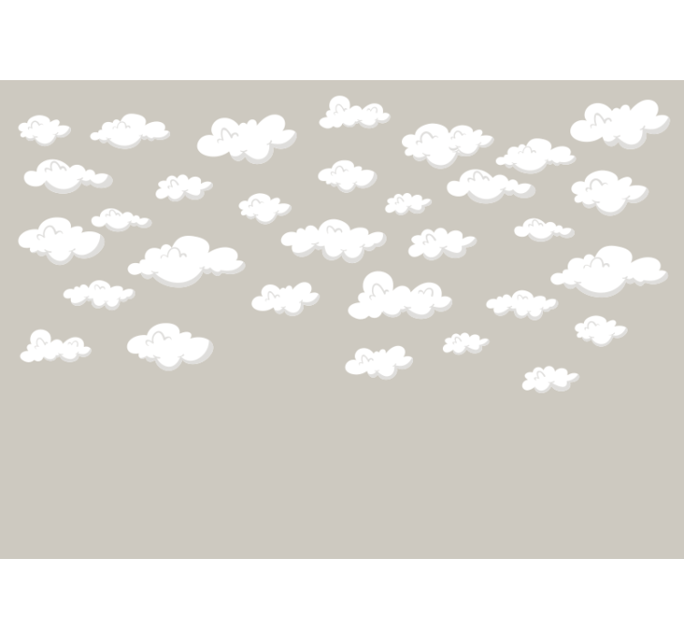 Tapisserie pour chambre bébé modèle de nuages - TenStickers