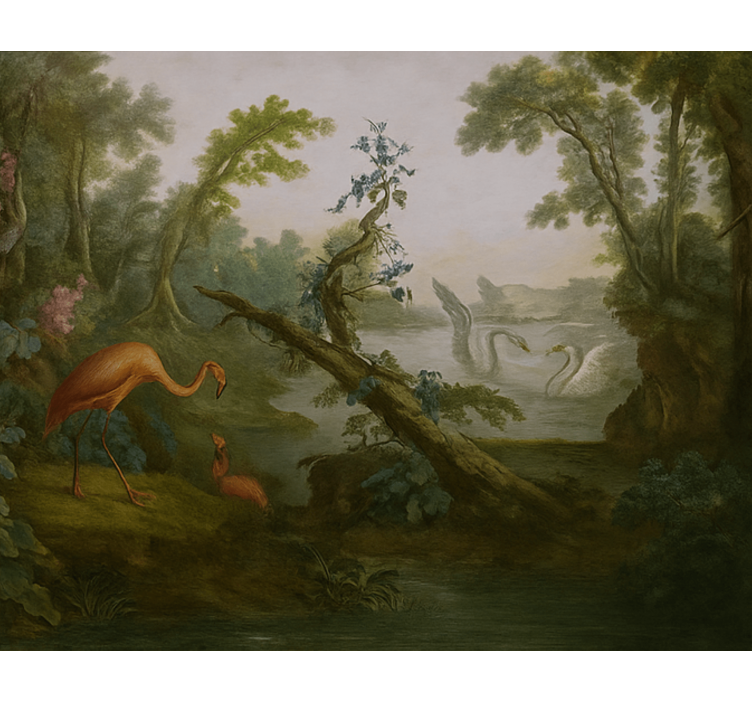 Tapisserie salon conception de paradis tropical - TenStickers