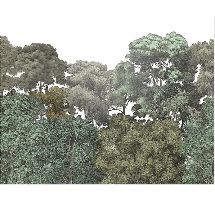 Tapisserie chambre ado motif élégant de forêt tropicale - TenStickers