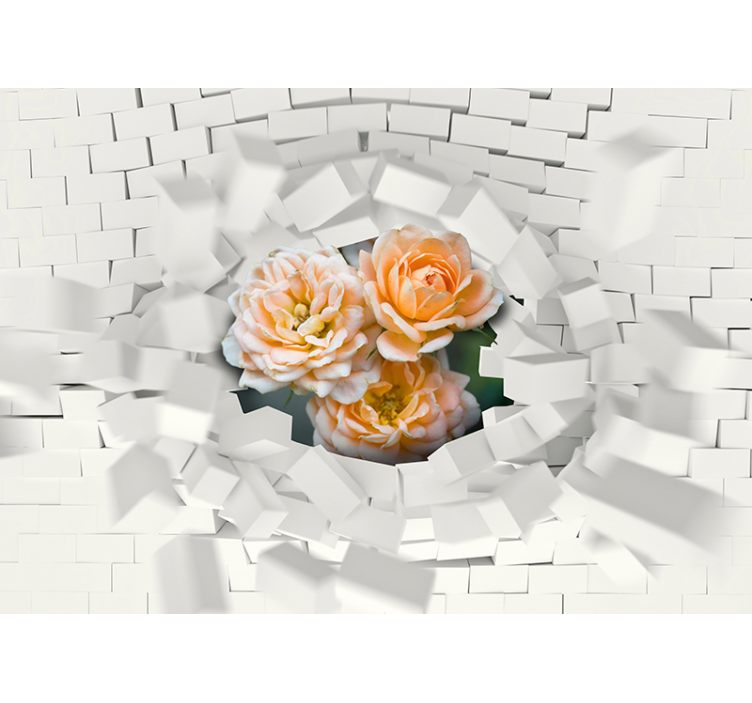 Tapisserie 3D effet floral 3d explosif - TenStickers