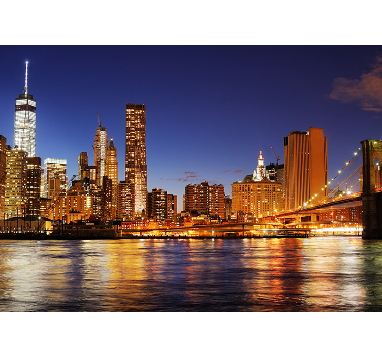 Tapisserie new york panorama de la skyline urbaine - TenStickers