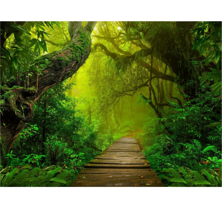Tapisserie forêt sentier mystique en forêt - TenStickers