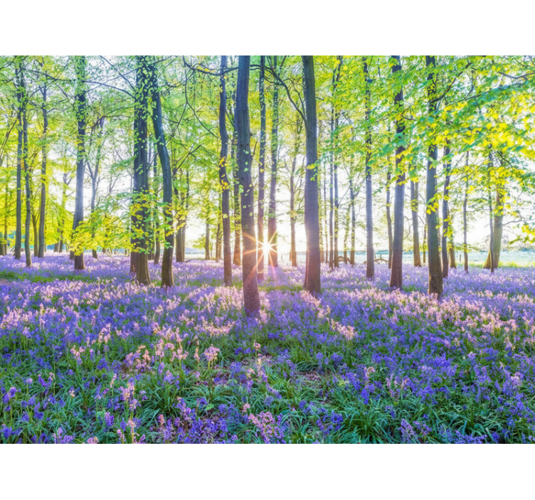 Tapisserie forêt modernisme inspiré de la nature - TenStickers