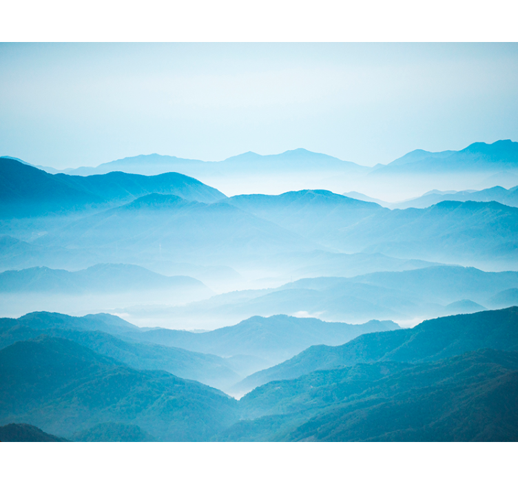 Tapisserie murale montagne brumeuses - TenStickers