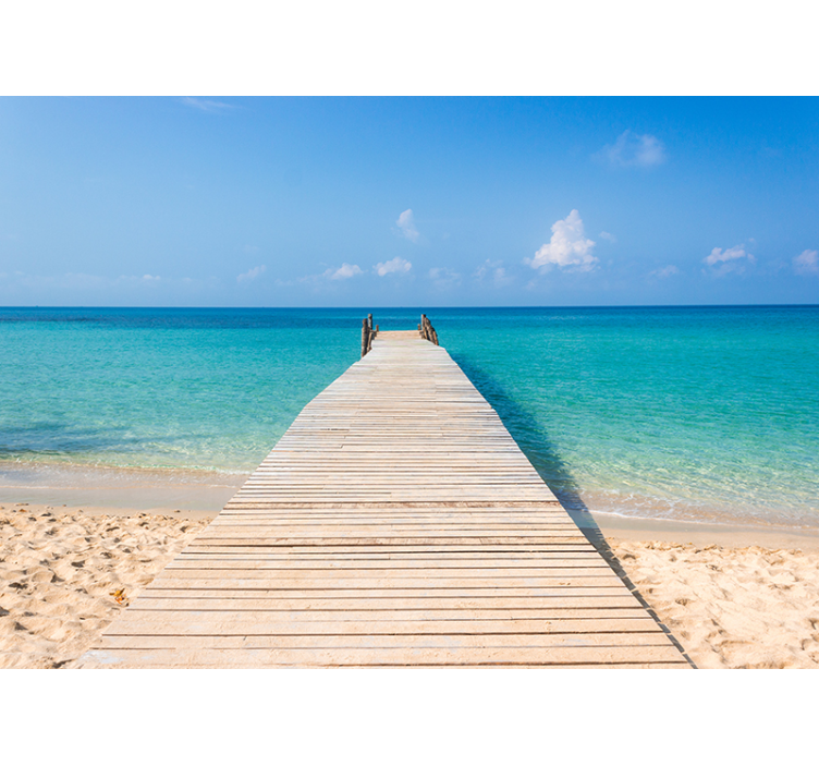 Sur la plage peinture murale mer - TenStickers