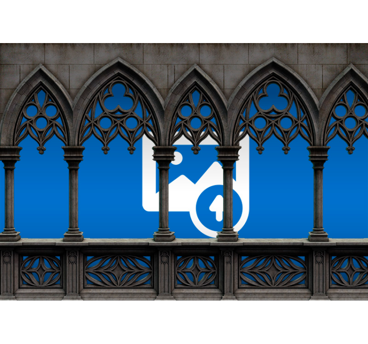 Papier peint 3d architecture gothique image personnalisable - TenStickers