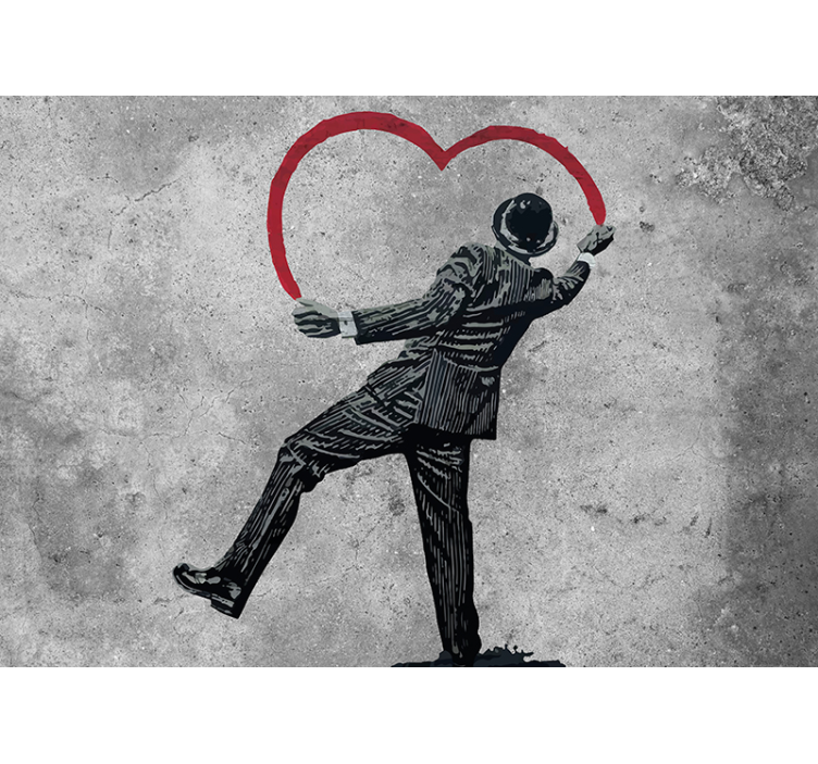 Papier peint salon Banksy et graffiti - TenStickers