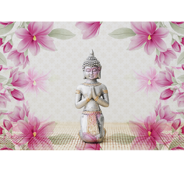 Papier peint zen Bouddha et magnolia - TenStickers