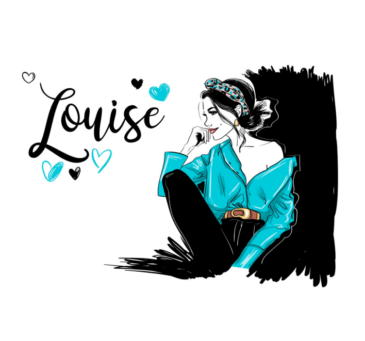Tapisserie phrase illustration femme élégante - TenStickers