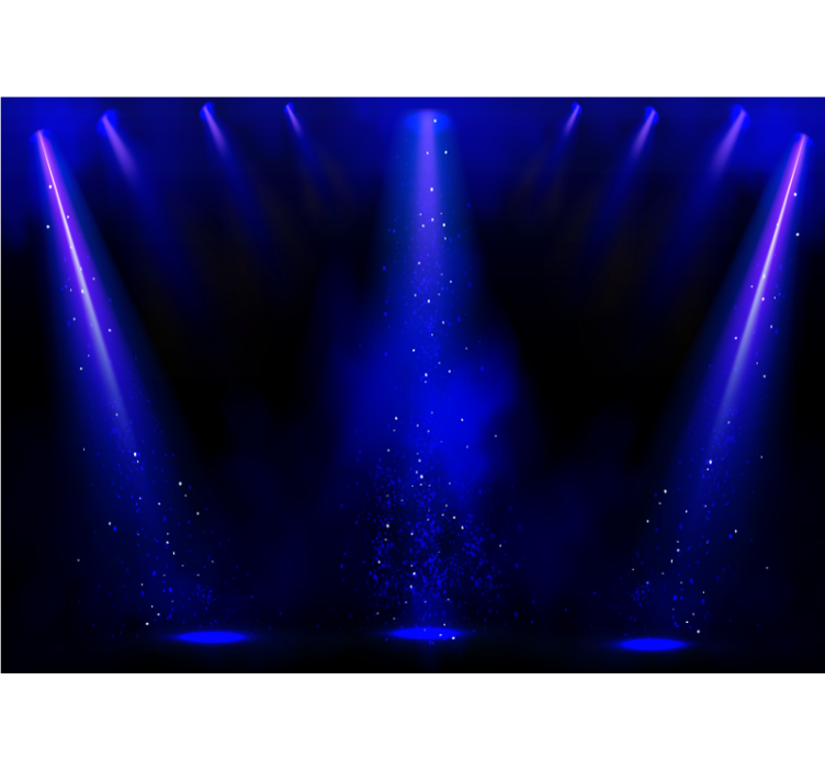 Tapisserie abstraite effet particules en lumière - TenStickers