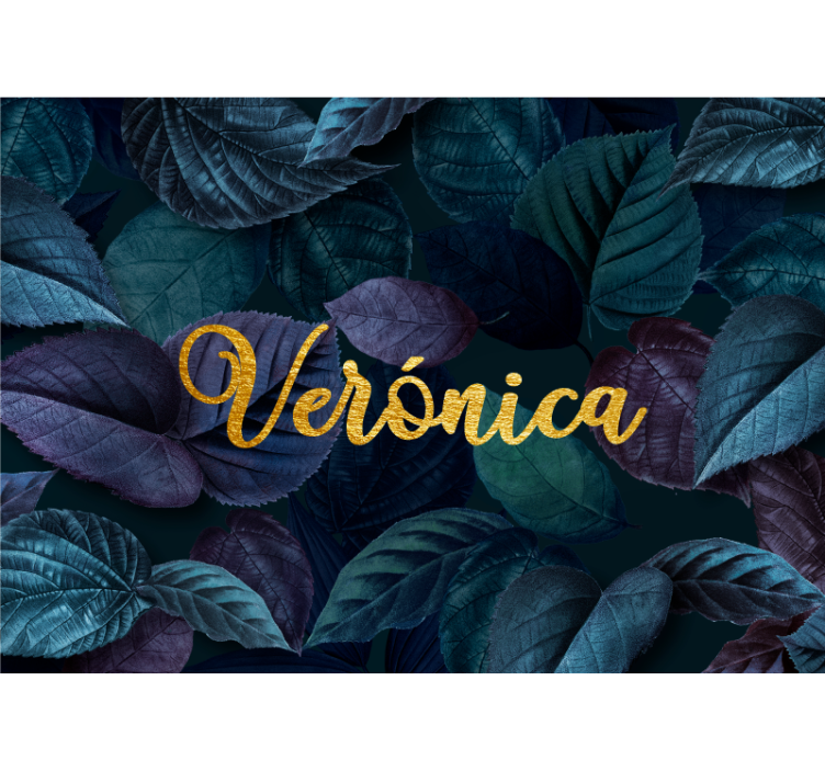 Tapisserie fleur motif de feuille élégant - TenStickers