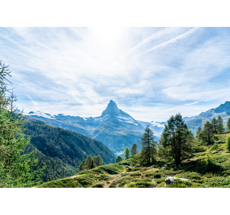 Tapisserie montagne sommet majestueux - TenStickers