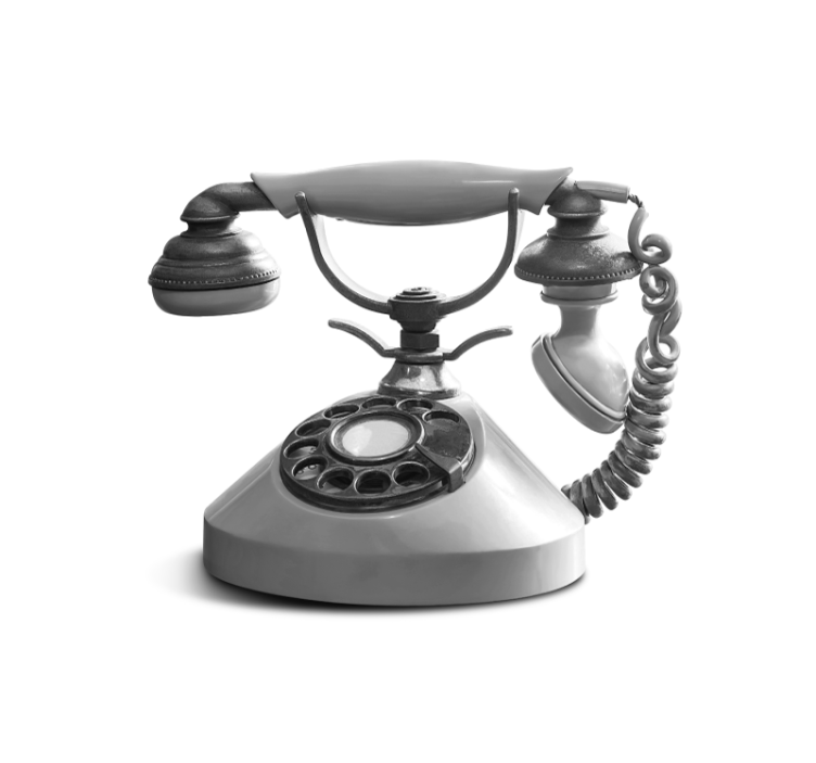 Tapisserie salon gros plan d'un téléphone rétro - TenStickers