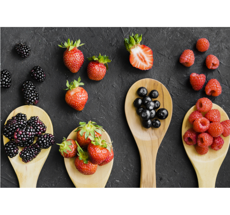 Tapisserie fleur affichage collection baies - TenStickers