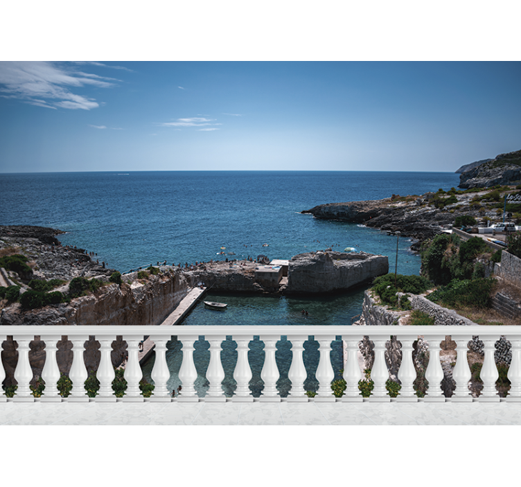Tapisserie paysage vue tranquille sur la mer - TenStickers